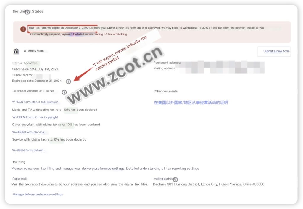 Will Google’s US tax information W-8BEN tax form expire? The expiration of US tax forms depends on the circumstances.